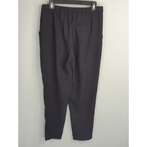 Zara Black Trouser Pants Women's Medium Pleated High Waisted Corpcore Career - Picture 7 of 12